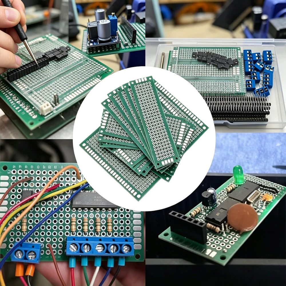 61Pcs/Box Double Side PCB Board Kit 1x40Pin Single Row Male and Female Pin Header Screw Terminal Block Connector Kit For Arduino