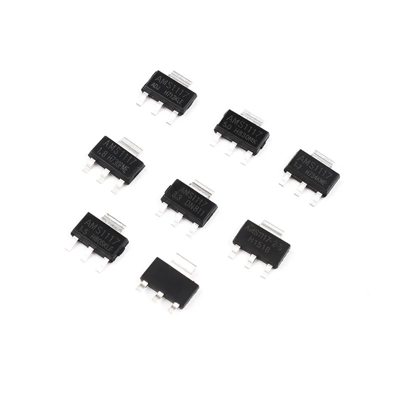 50/100Pcs AMS1117-1.2V 1.5V 1.8V 2.5V 3.3V ADJ SOT-223 SOT-89 AMS1117CD-5.0 TO-252 Adjustable/Fixed Low Dropout Linear Regulator