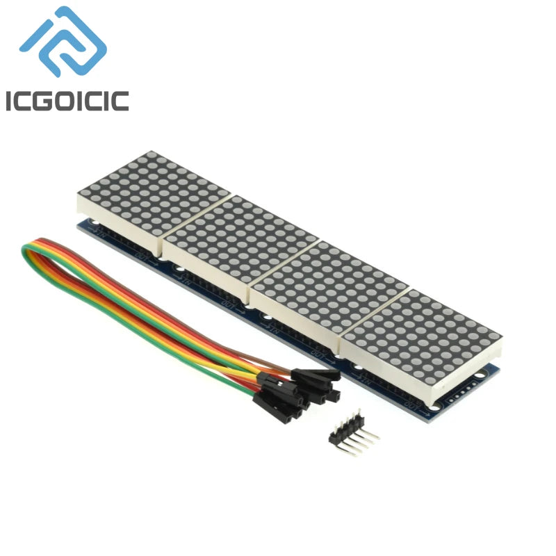 MAX7219 Dot Matrix Module For Arduino Microcontroller 4 In One Display with 5P Line 