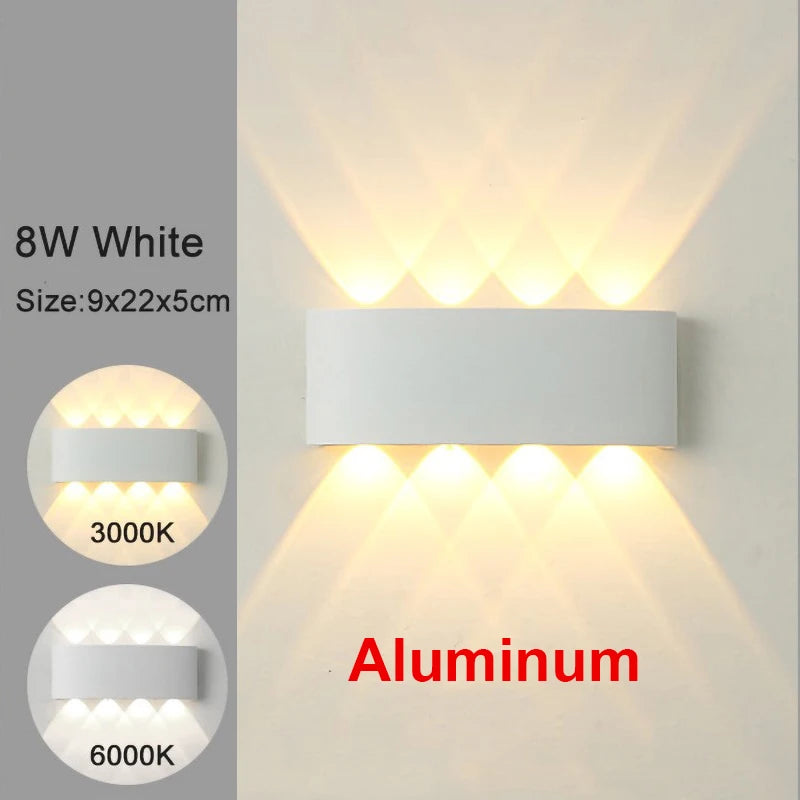 LED Wall Sconces 2W/4W/6W/8W/10W Modern Wall Light, Hardwired Aluminum Wall Lamp,Black Up Down Wall Mount Lights for Living Roo