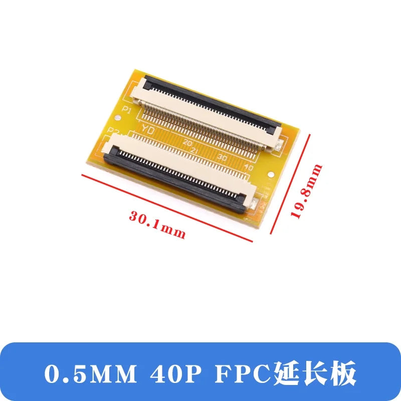 2Pcs FFC/FPC Flexible Cable Extension Board Adapter 0.5MM Pitch 4P/8/10/12/14/16/20/24/30/40/50/60/64Pin