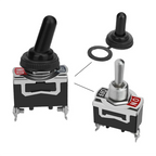 2PCS SPST Waterproof Toggle Switch DC 12V-24V 15A 250V Marine Heavy Duty 2 Pin ON Off Spade Terminals for Automotive Car Boat
