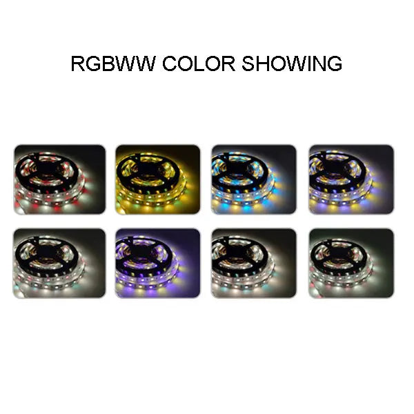 Led Strip Light 2835 5050 None Waterproof Ip65/Ip20 12V 5 Meters Warm White Red Green Blue Rgbw Rgbww Yellow Tape Ribbon Lamp