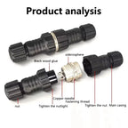 5/20Sets GX16 Aviation Connector M16 Waterproof Back Nut Docking Male&Female Plug And Socket 2/3/4pin 5pin 6pin 7pin 8pin 9pin