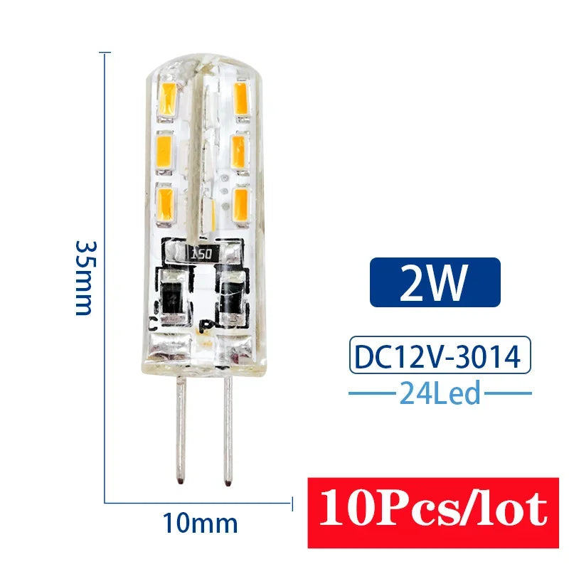 10Pcs/lot G4 LED Light Bulb 2W 3W 4W 5W 7W 9W AC DC12V 220V Corn Lamp SMD2835 Spotlight Chandelier Lighting Replace Halogen Lamp