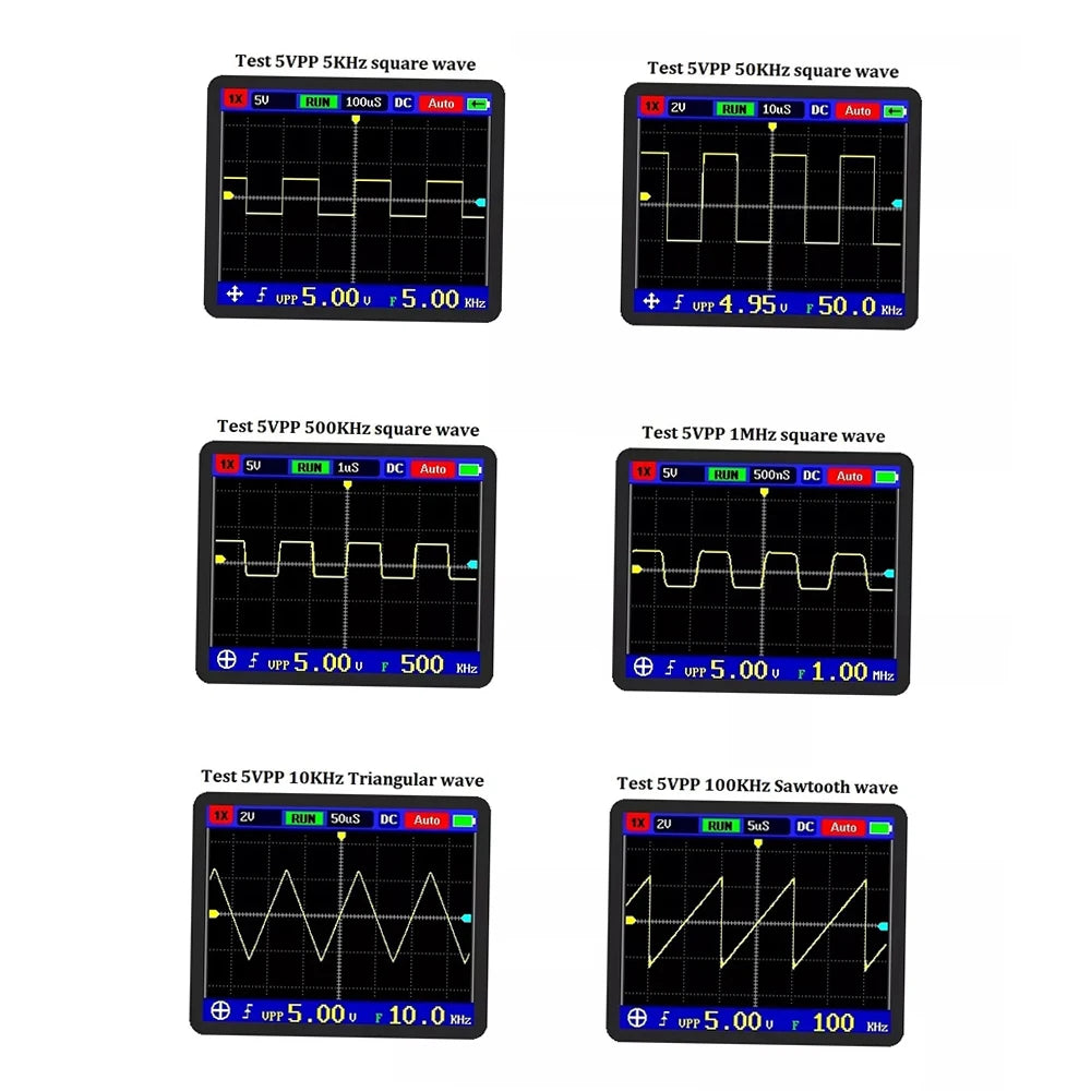 DSO PRO Handheld Digital Oscilloscope Portable Palm Size Oscillograph 5M Bandwidth 20MS/s Sampling Rate with P6100 BNC Probe