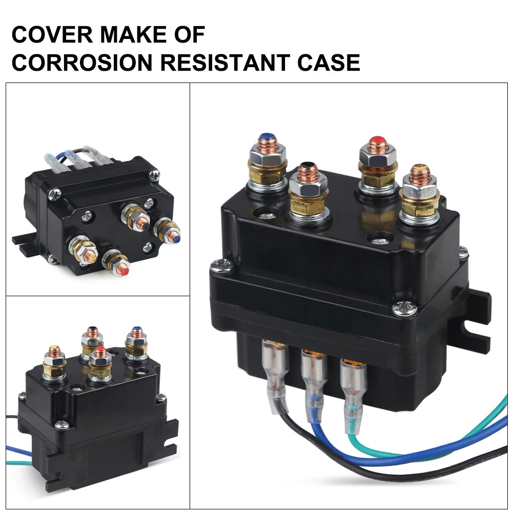 12V 250A Winch Remote Contactor Winch Control Solenoid Relay Twin Wireless Remote Kit Car Motorcycle Off Roaders Accessories
