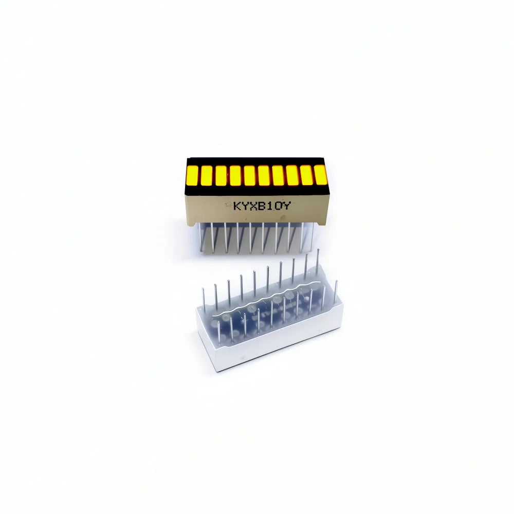 10pcs Multi-Color LED Display Bargraph Light 10 Segments Red Blue Yellow White Green Single Color Battery Level Bar Graph DIY