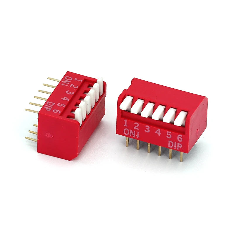 5-50PCS Slide Type Switch Module 1 2 3 4 5 8 10PIN /1.27/2.54mm Position Way DIP/SMD Pitch Toggle Switch Blue Snap Switch Dial