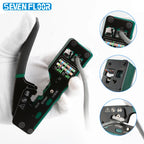 RJ45 Crimp Tool RJ12/11 Crimper Plier Pass Through Ethernet Stripping Crimping Tool for Cat6 Cat5 Cat5e RJ45 Connectors