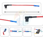 12V Fuse Holder Add-a-circuit TAP Adapter Micro Mini Standard Ford ATM APM Blade Auto Fuse with 10A Blade Car Fuse with holder