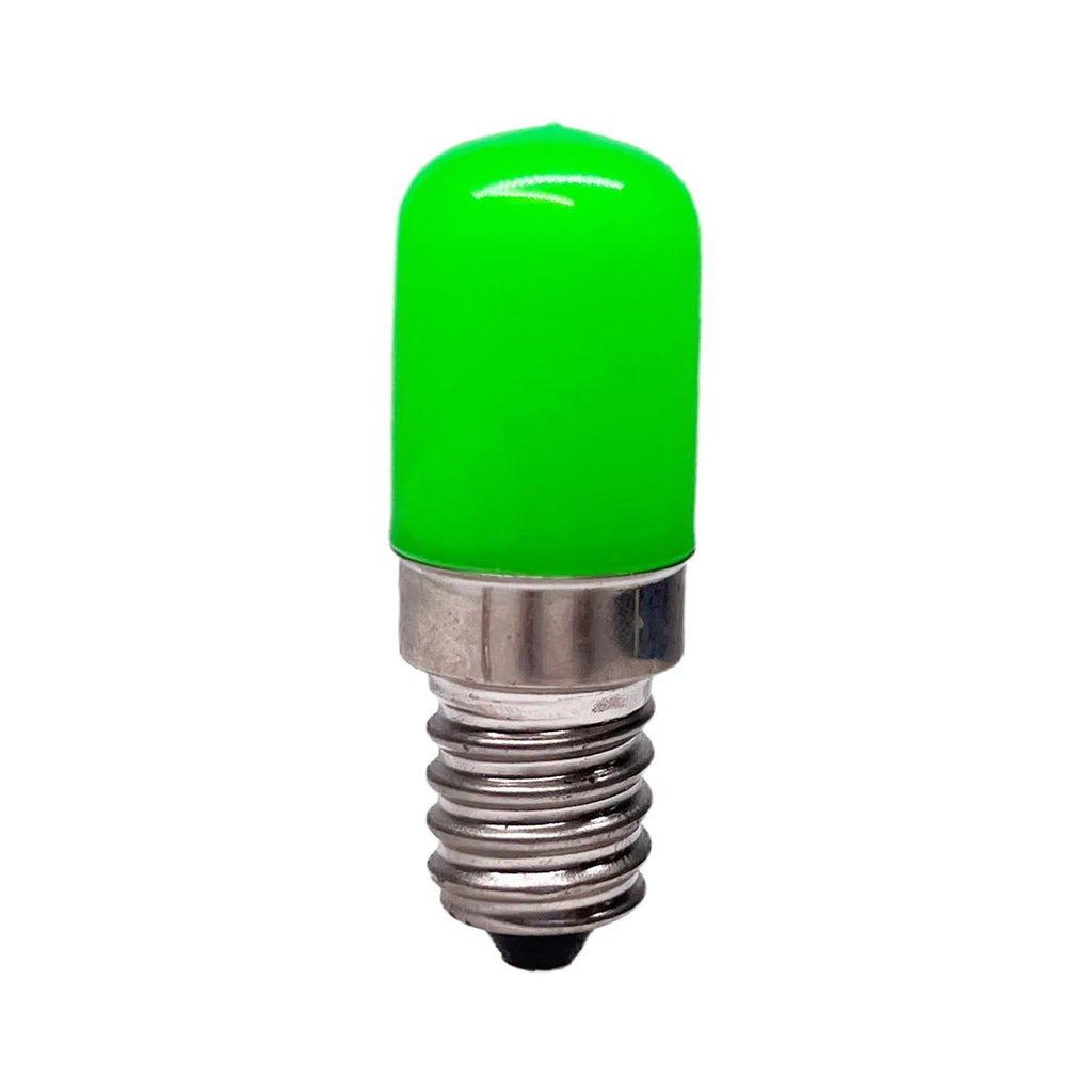 Colorful T18 Mini E14 E12 LED Bulb Refrigerator Light 2W Red Green Blue Yellow Cold / Warm White Lamp AC 85-265V For Freezer