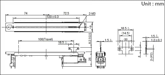 1 pcs for Japan ALPS electric faderRSA0N11M9A0J for LS9 M7CL DM1000 DM200 mixer potentiometer / motor-driven master fader