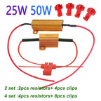 2/4Set 25W 50W Load Resistor 6ohm 8ohm 10ohm For LED Bulb Reverse Light Turn Signal Fog Lam 25w 50w Wirewound Aluminum Resistor