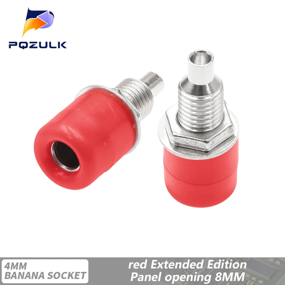 10PCS 4mm Banana Socket Binding Post Nut Banana Plug Jack Electrical Connector Terminal Test Hole DIY Parts Tools