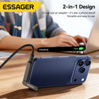 Essager Dual Type C Foldable Elbow Bracket 240W Charging Adapter 2-in-1 Converter for iphone 17 16 15 Huawei Xiaomi Samsung Oppo