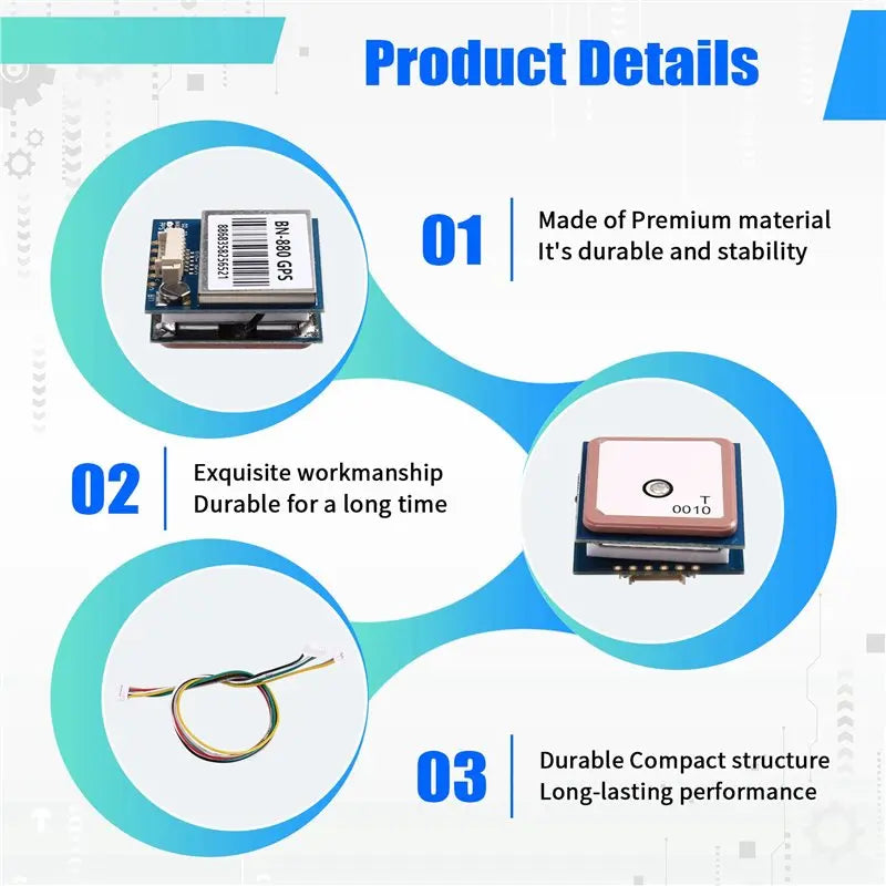 Y43A-2X BN-880 GNSS Dual GPS Module With QMC5883L Compass For AMP2.6/PIX-HAWK Flight Controller