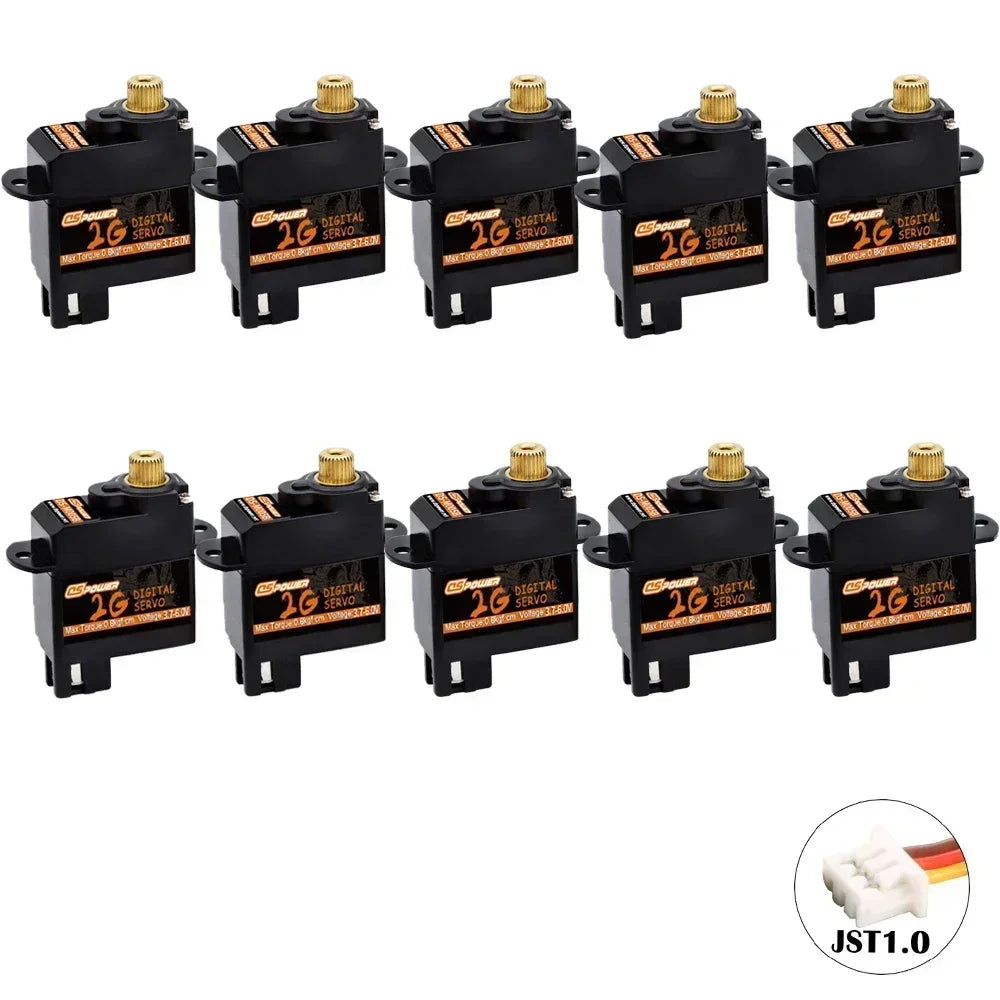 DSPOWER 2g Plastic/Metal Gear Motor Mini Micro Servos for RC Car Airplanes Fixed-wing Quadcopter Boat Plane Robot Wltoys Axial