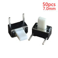 50PCS 3x6 (Side Insertion Two Pin DIP) Mini Tact Switch 3*6*4.3/4.5/5/5.5/6/6.6/7/8mm 50mA DC 12V Micro Push Button Switches