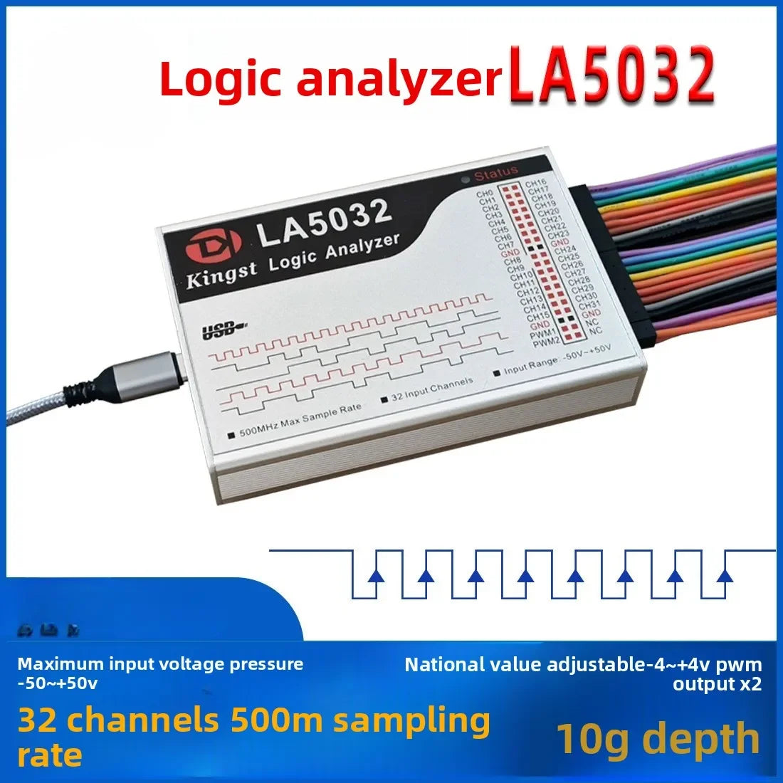 Stable Logic Analyzer LA1010 LA2016 LA5016 LA5032 Protocol Analysis Multilingual Switching 007