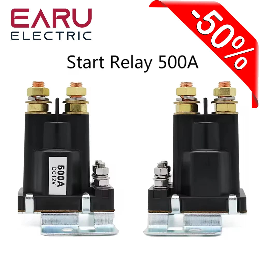 500A Heavy Duty Car Starter Relay 12V 24V DC Dual Battery Isolator 4 Pin High Current Power Switch Contactor Truck RV Boat Marin
