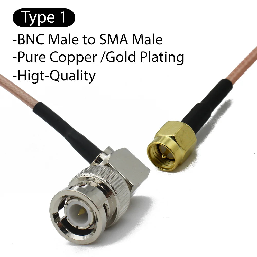 Q9 BNC To SMA RPSMA Male Female Right Angle Coax Jumper Pigtail RG316 Cable Crimp Fast Delivery WiFi Antenna Extension Cable