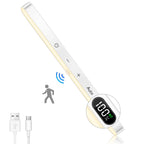 WILLED Under Cabinet Lights Rechargeable Battery Display 60 LED Touch Light Bar Motion Sensor Light Closet Light Night Lights