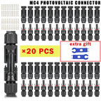 400/200/100/40/20/10 Pcs Photovoltaic Solar Connector Kit 1000V 30A Panel Solor Connectors for PV/MC Cable 2.5/4/6mm2