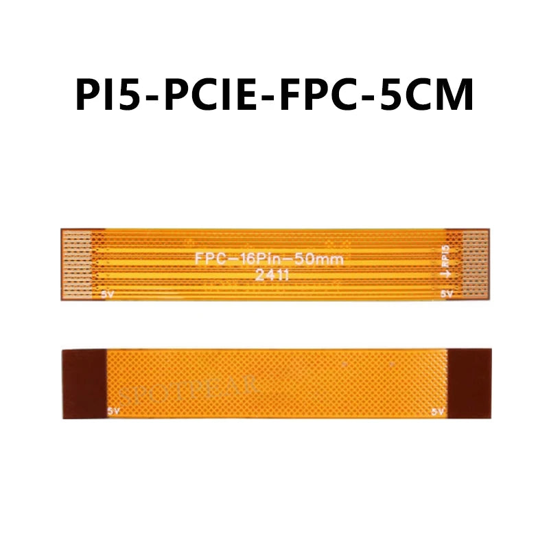 Raspberry Pi 5 PCIE FPC Cable With 90R differential matching Higher Speed 3/4/5/7/8CM For M.2 NVMe SSD