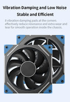 TEUCER Prism  ARGB PC Fan 12cm Computer Case Fan Kit Water Cooler 4pin PWM 5V 3PIN Cooling Fans