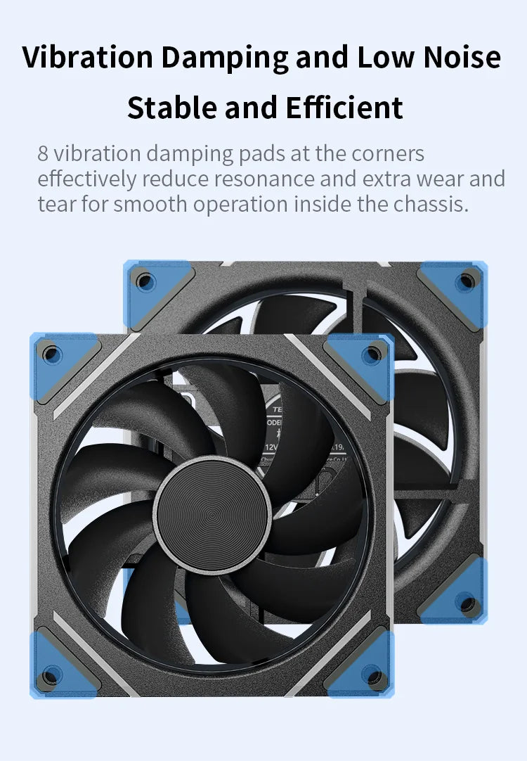 TEUCER Prism  ARGB PC Fan 12cm Computer Case Fan Kit Water Cooler 4pin PWM 5V 3PIN Cooling Fans