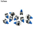 (10-100PCS) Micro Tact Push Button Switch Self-Lock/Reset 6Pin 5.8x5.8mm 7x7mm 8x8mm 8.5x8.5mm for PCB Repair/Electronics DIY