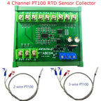 4ch 500 Celsius PT100 Thermocouple RTD Temperature Sensor RS485 Temperature Sensor Module Modbus RTU Board Paperless Recorder
