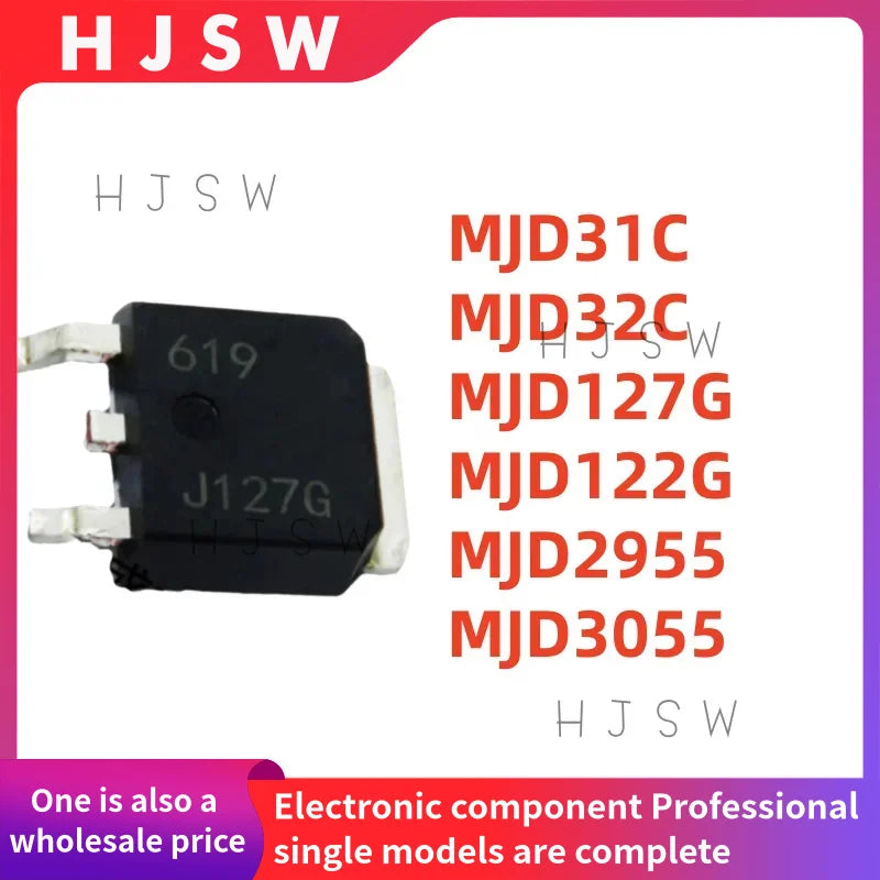 20PCS 100% NEW Quality MJR MJD31C MJD32C MJD127G MJD122G MJD2955 MJD3055 MJD127 MJD122 TO-252 SMD Darlington transistor