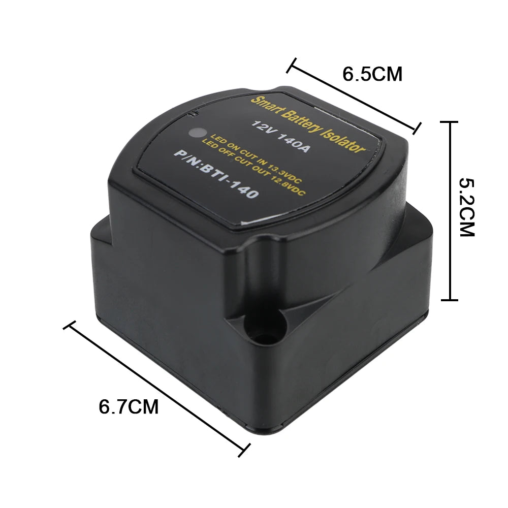 Relay VSR for Camper Car Smart Battery Isolator 12V 140A Voltage Sensitive Split Charge