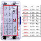 TO-92 TO-92L TO-126 TO-220 Series Mosfet Triode Thyristor PNP NPN Transistor Assortment Kit Box