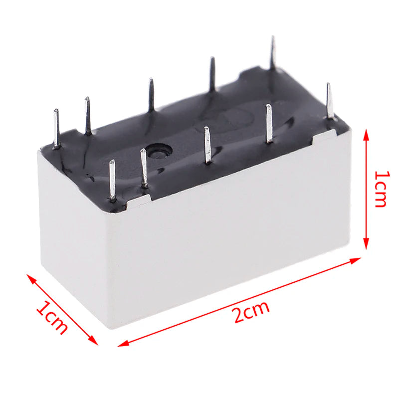 5V Coil Bistable Latching Relay DPDT 30VDC 2A 1A 125VAC HFD2/005-S-L2-D Realy