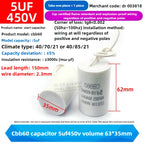 CBB60 Capacitor 450V AC Motor Run Capacitors 3/4/5/6/8/10/12/14/15/16/18/20/30/35/40/50/60/70UF for Washing Machine, Water Pump