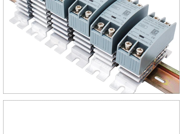 SSR Solid State Relay 10A 25A 40A 60A 80A 100A 120A DIN Rail Single Phase Relay With Heat Sink DC To AC DC To DC AC To AC