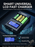 LiitoKala Lii-700 Universal 18650 AA AAA Charger, QC 12V 5A Fast Charge, Overcharge & Reverse Protection, 0V Battery Activation