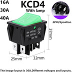 1 PCS,30/40A 250V AC High Current,ON/OFF,Special for Eelding Machine,KCD4,Sterling Silver Point,Rocker Power Button Switches