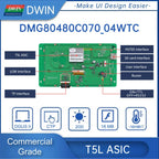 DWIN 7 Inch LCD Module 800*480 RS232/TTL HMI Commercial Touch Panel Screen Smart UART TFT Display DMG80480C070-04W