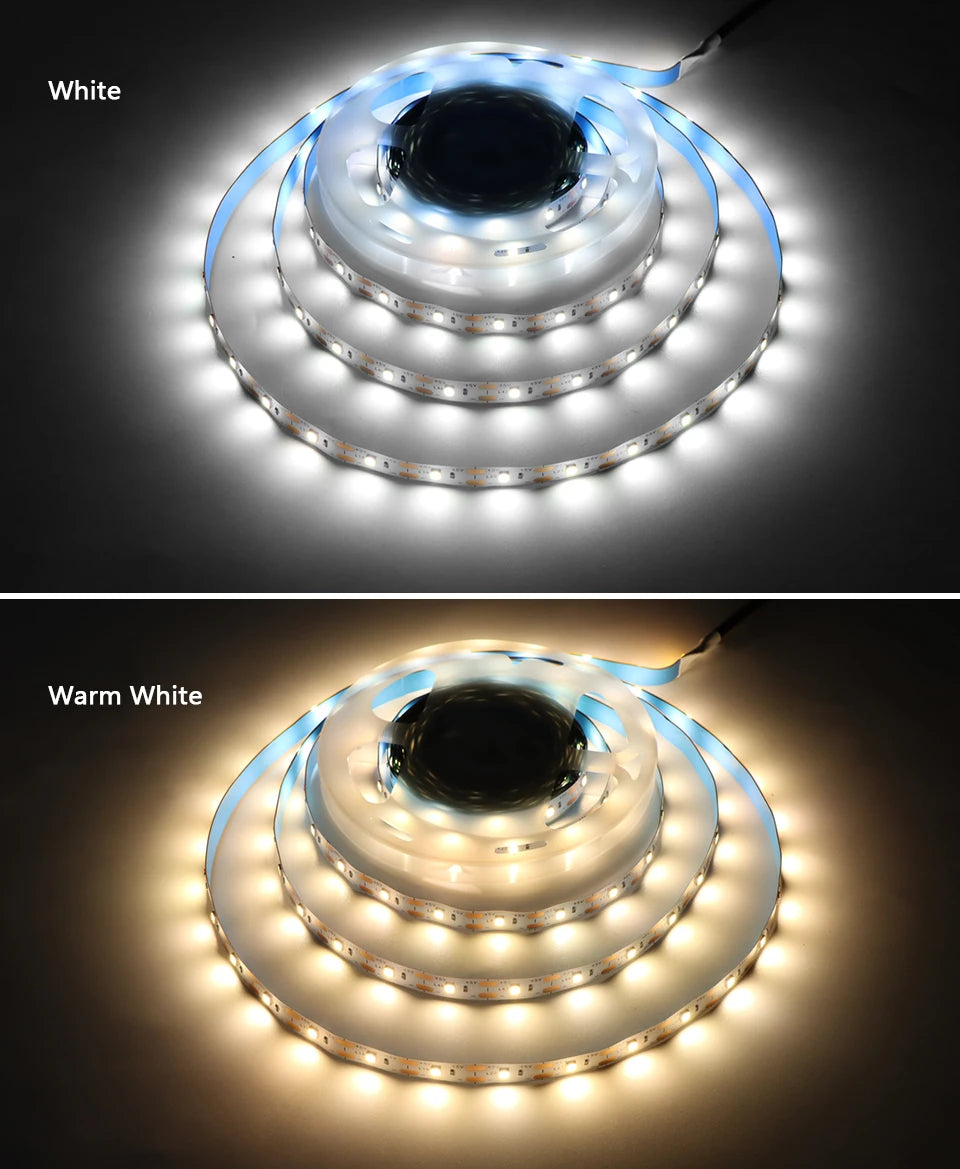 DC 5V USB LED Strips 2835 Diode Tape LED Ribbon Light TV Mirror Backlight Lighting Room Decor Lamp LED String Light 1M-5M