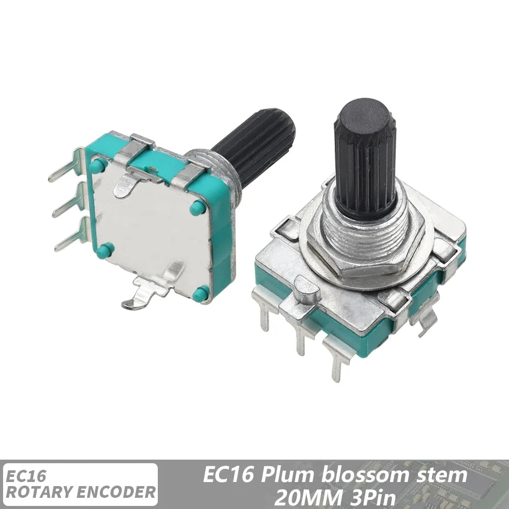 EC16 Audio Encoder 360 Degree Rotary Encoder E16 Coding 3Pin Handle Long 15/20MM