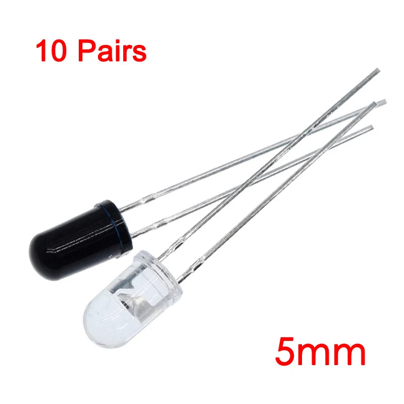 10/50/100 Pairs 5mm 3mm 940nm Infrared Emitter And Receiver Diode LED Pair 301A for Sensor Module