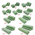 20pcs/20pairs 15EDG 2EDGK-3.81mm Female Straight  RA Male Wafer 300V8A 2P-24P PCB Phoenix Plug-in Wire Terminal Block Connector