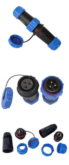 SP20 IP68 Waterproof Aviation Connector 2/3/4/5/6/7/9/12 Pin Male Female Inline Cable Plug Socket for Marine Outdoor Industrial
