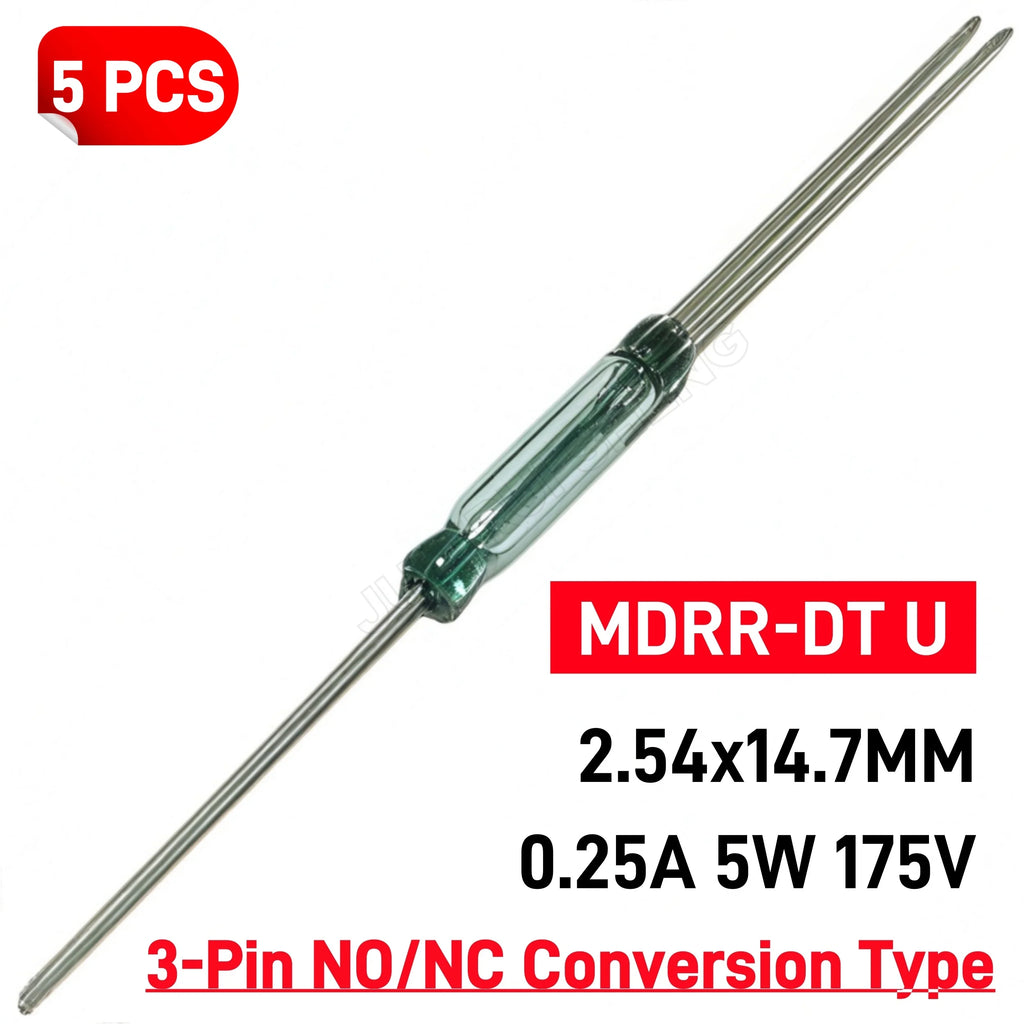 5PCS Original MDRR-DT DT-F/U NO/NC SPDT Changeover Reed Switch MDSM-DT 2*14MM 0.25A 5W 175V Normally Open/Closed Magnetic Sensor