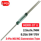 5PCS Original MDRR-DT DT-F/U NO/NC SPDT Changeover Reed Switch MDSM-DT 2*14MM 0.25A 5W 175V Normally Open/Closed Magnetic Sensor