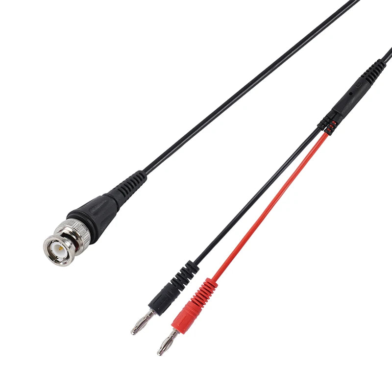 Coaxial Cable BNC Male to Dual Banana Plug Stackable Test Lead Probe Aging Resistant for Oscilloscope Signal Generators 87HB